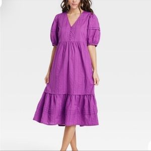 Universal Thread Women's Puff Elbow Sleeve Dress -XS